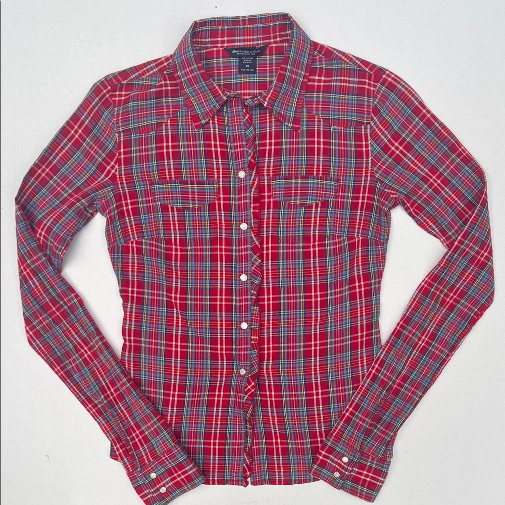 🍎Vtg Y2K Abercrombie&Fitch plaid shirt🍎